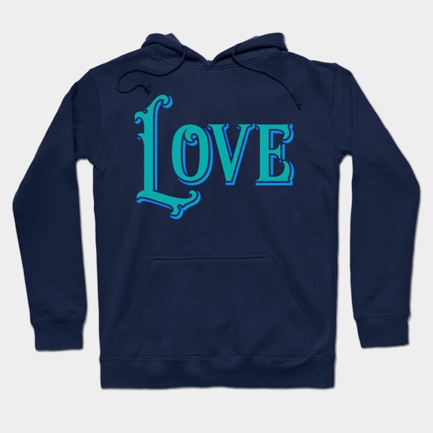 Love Victorian Typography Hoodie by letnothingstopyou